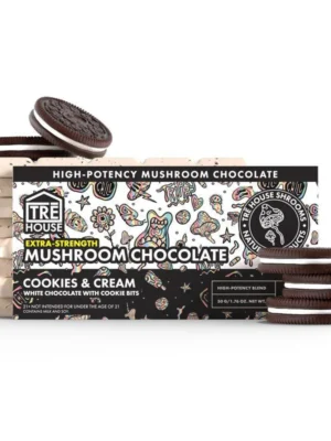 Cookies & Cream Extra-Strength Mushroom Chocolate Bar