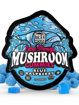 Blue Raspberry Extra-Strength Mushroom Gummies